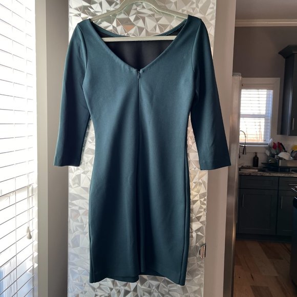 Aritzia Babaton Pencil Teal Dress - Picture 4 of 7